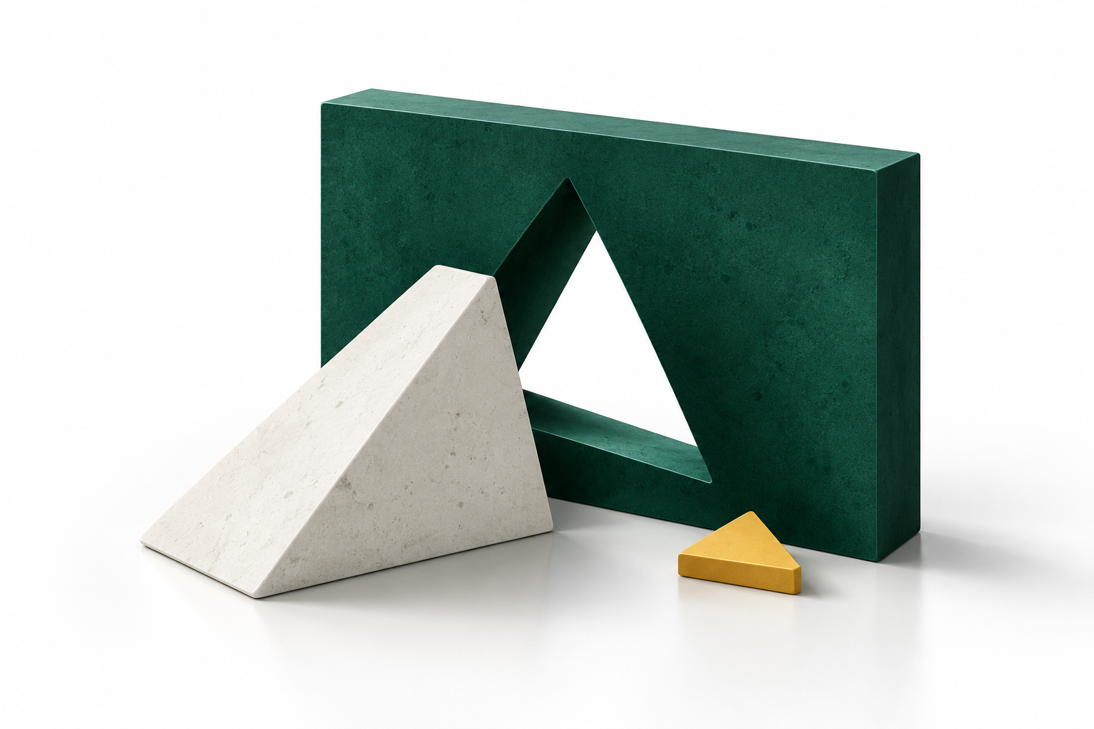 Triangular Fit Within a Green Frame